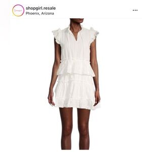 Anthropologie Dress Eyelet Ruffle Tiered Maeve‎ Revolve Misa Top White J. Crew